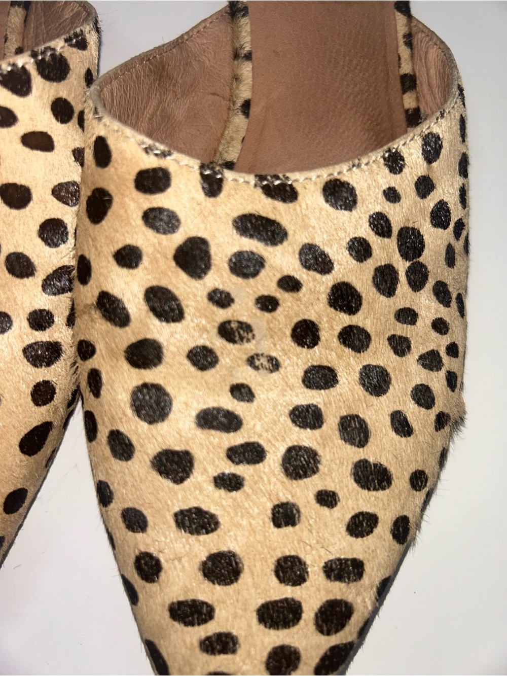 Madewell Cheetah Print Slip-On Mules in Tan and Black - Picture 4 of 12